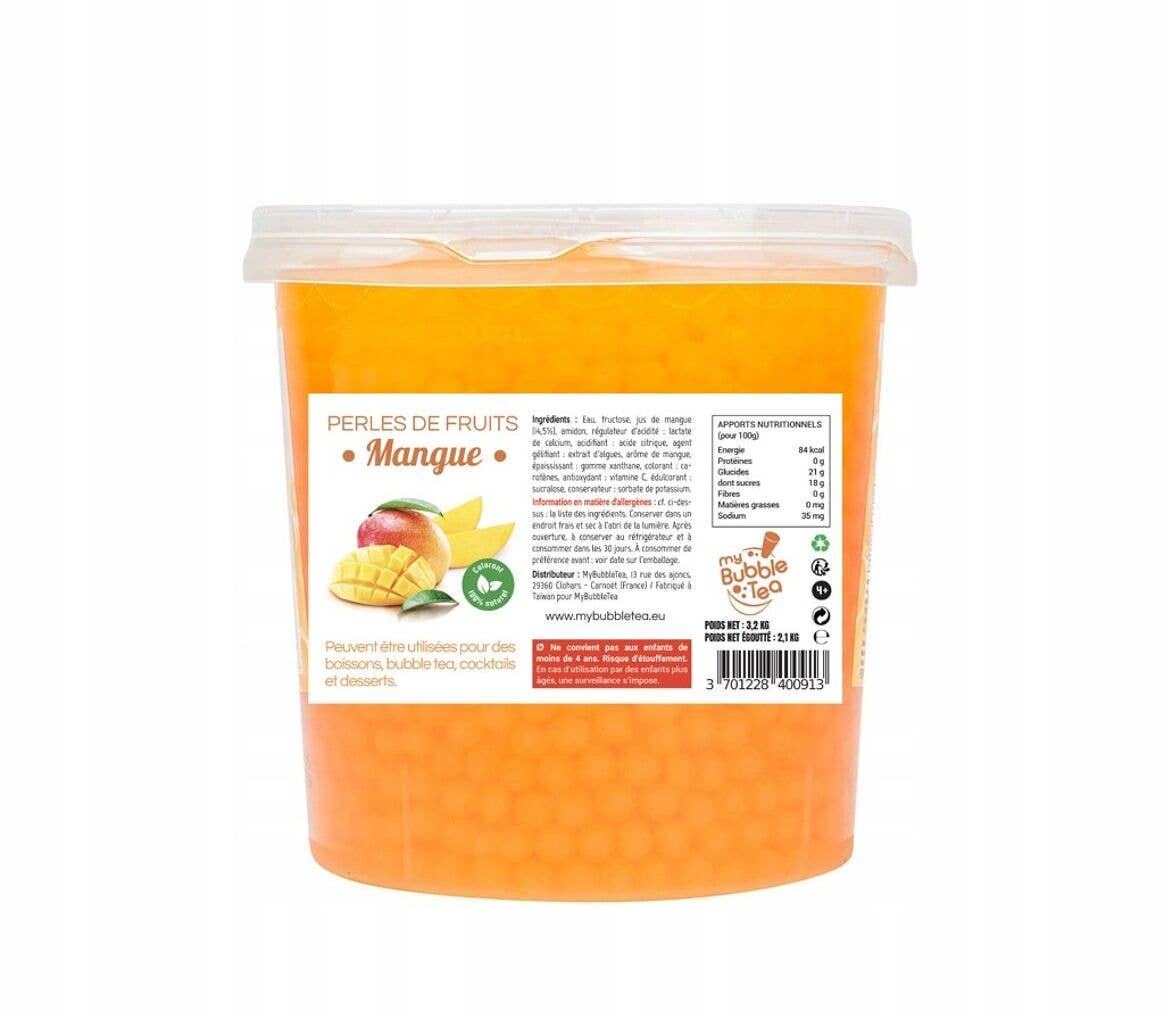 Bubble Tea Fruchtperlen 3,2 kg - Mango