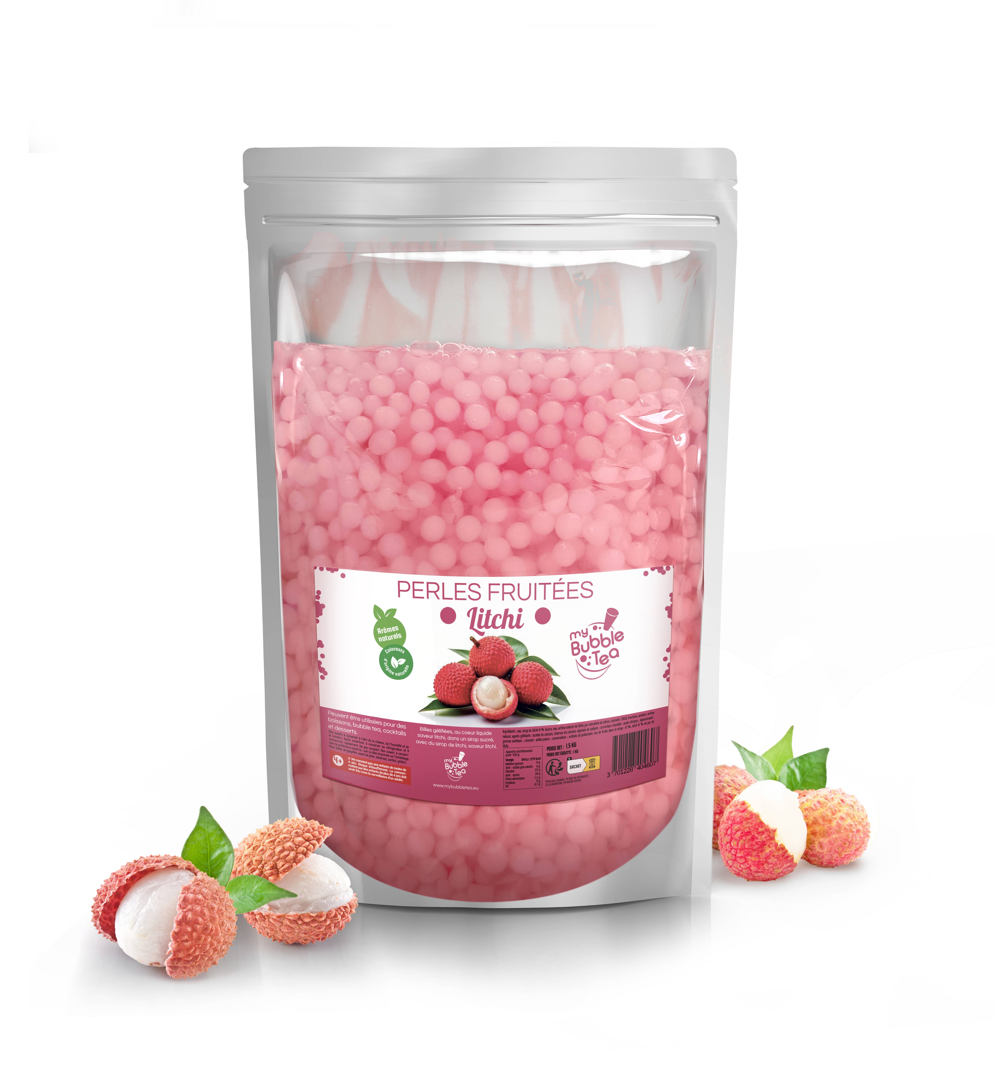 Fruchtige Litschi-Perlen - Bubble Tea - 1,5 kg