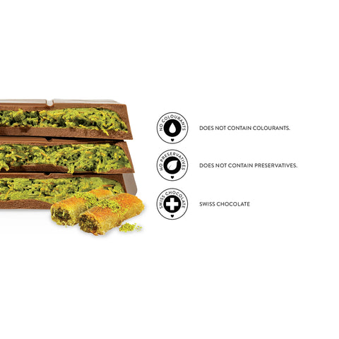 PISTACHIO CREAM KADAYIF FILLED MILK CHOCOLATE CRUNCH BAR – DUBAI STYLE, 200G