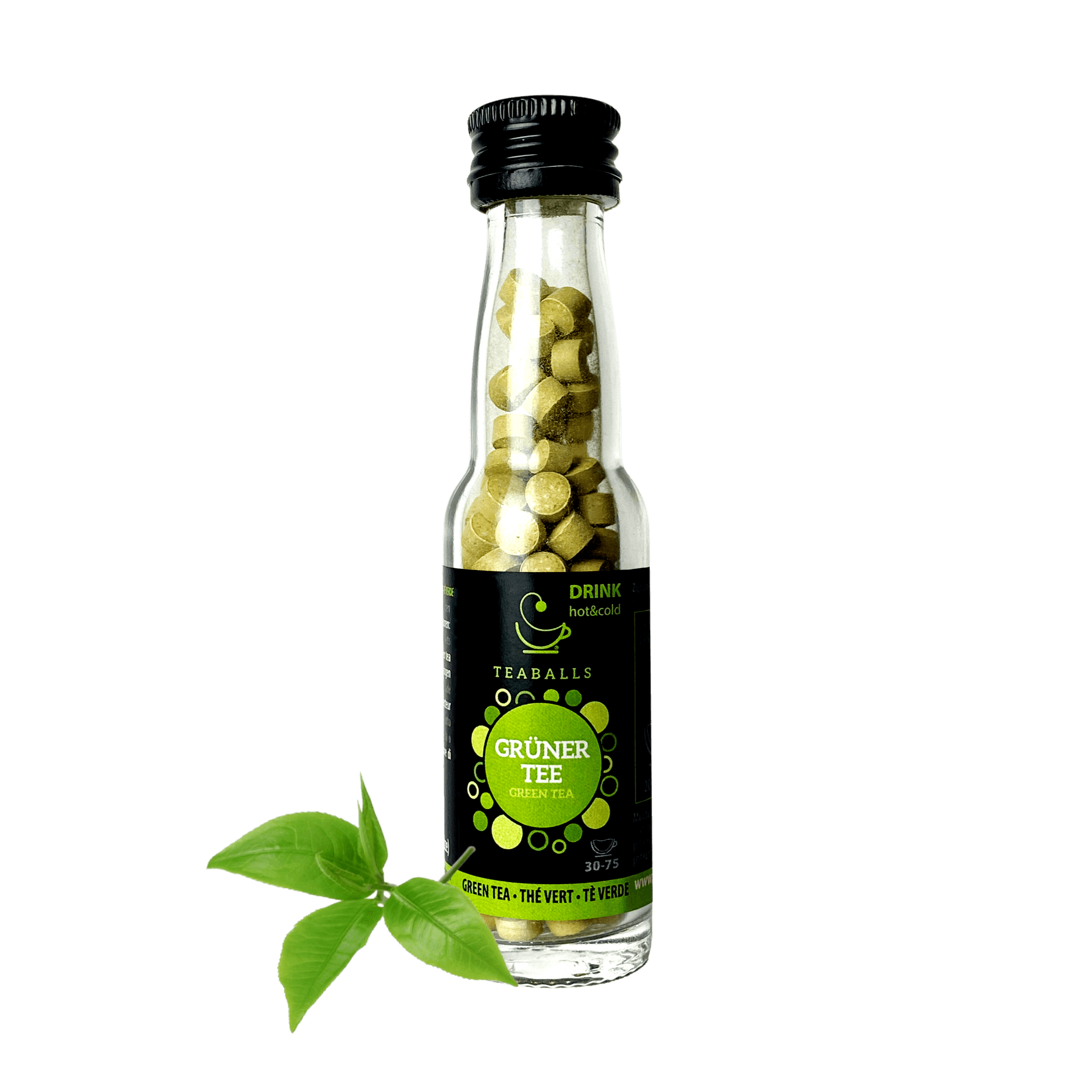 TEABALLS - Grüner Tee | BLACK SELECTION | 30-75 Tassen - TEABALLS OFFICIAL | TEABALLS Schweiz | Tee ohne Beutel
