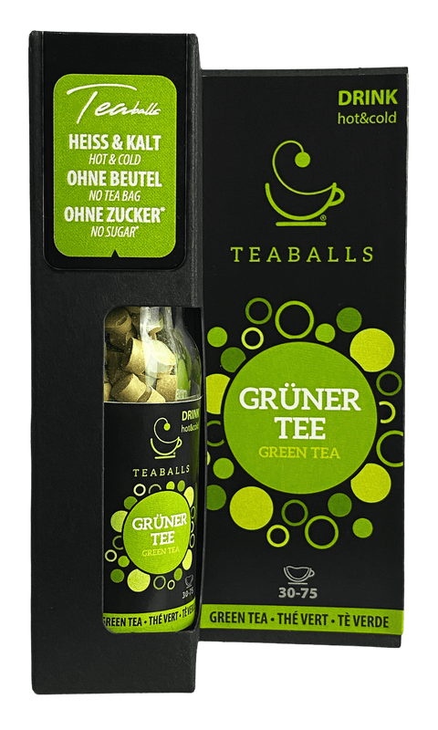 TEABALLS - Grüner Tee | BLACK SELECTION | 30-75 Tassen - TEABALLS OFFICIAL | TEABALLS Schweiz | Tee ohne Beutel