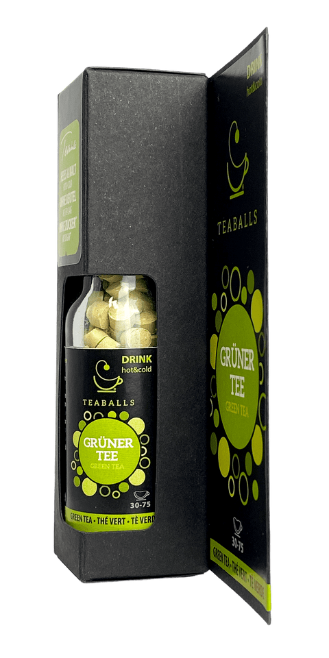 TEABALLS - Grüner Tee | BLACK SELECTION | 30-75 Tassen - TEABALLS OFFICIAL | TEABALLS Schweiz | Tee ohne Beutel