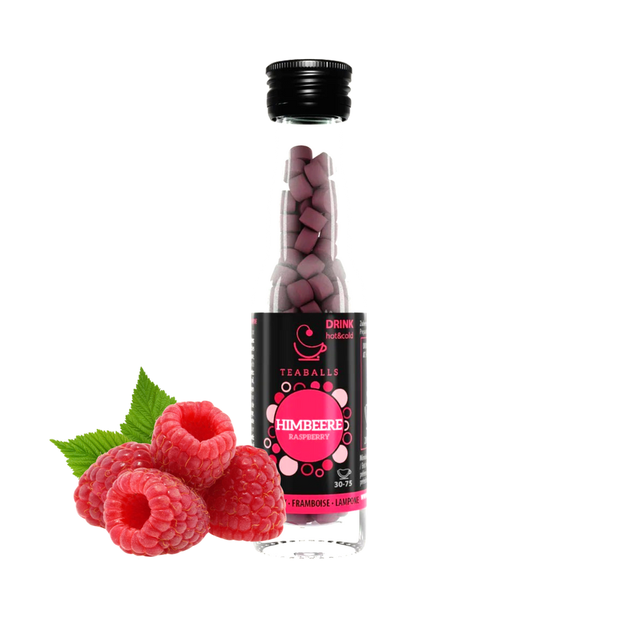 TEABALLS Himbeere – fruchtige Tee-Presslinge ohne Teebeutel