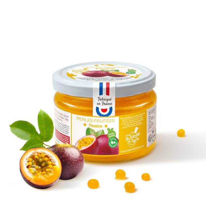 Passionsfrucht Popping Boba – Fruchtperlen für Bubble Tea aus Frankreich