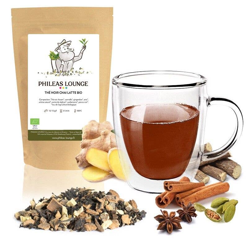 Bio Chai Latte Schwarzer Tee - Ayurvedische Gewuerzmischung 100 g