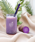 UBE Pulver Nahaufnahme – violettes Yam-Pulver für Bubble Tea & Latte kaufen Schweiz