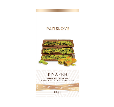 PISTACHIO CREAM KADAYIF FILLED MILK CHOCOLATE CRUNCH BAR – DUBAI STYLE, 200G
