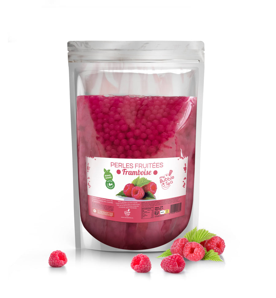 Fruchtige Himbeere Popping Boba 1,5 kg – Bubble Tea Perlen aus Frankreich