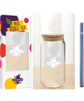 Bubble Tea Becher 16 oz (450–500 ml) Set mit Deckel, Strohhalm und Reinigungsbürste