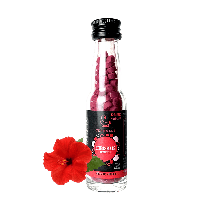 TEABALLS Hibiskus – fruchtige Tee-Presslinge für Eistee ohne Teebeutel