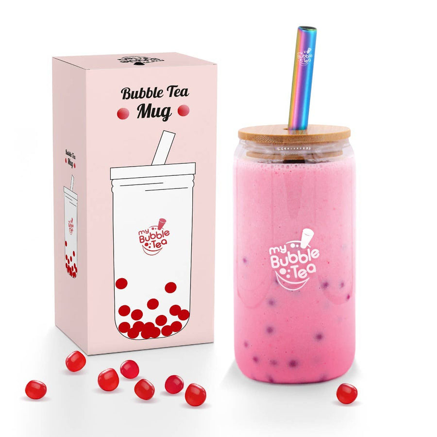 Bubble Tea Becher aus Glas – wiederverwendbar, stilvoll für Boba zuhause