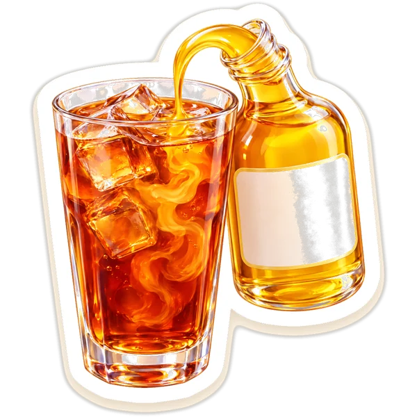 Tee und Sirup.